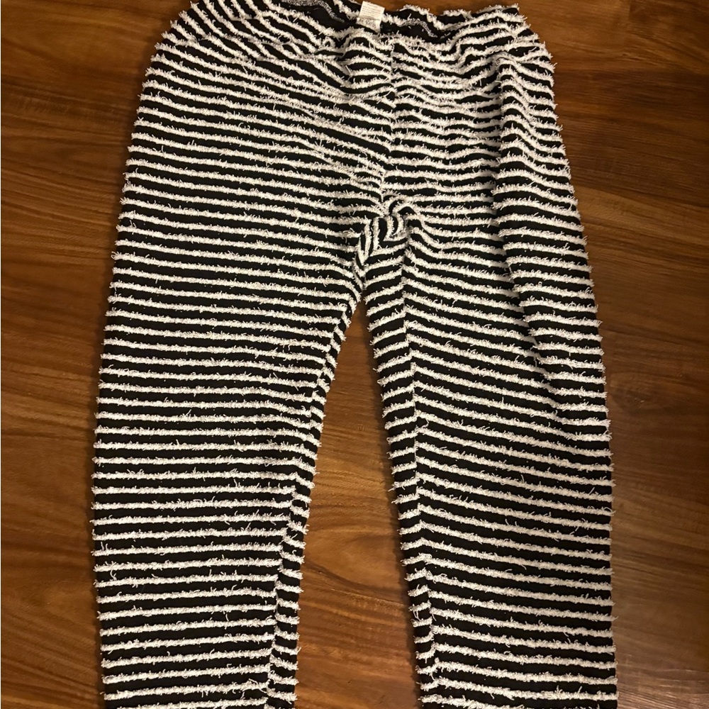 SHEIN Black and White Striped Straight Leg Pants